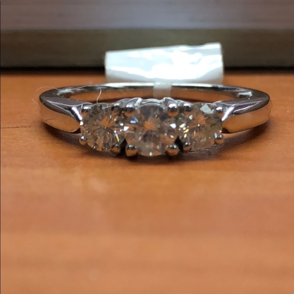 Diamond Engagement Ring - Three Stone Ring